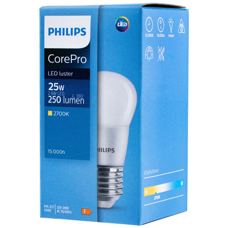 LED žárovka E27 2.8W = 25W 250lm 2700K Teplá bílá PHILIPS