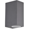 Venkovní nástěnné svítidlo shora dolů s LED 2x GU10 BOSTON GOLDLUX (Polux) ALUMINIUM GRAY