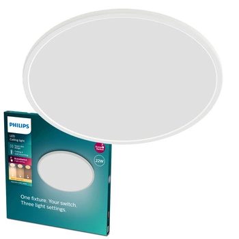 Přisazené LED stropní svítidlo SUPERSLIM 22W 2700K 43cm Stmívatelné Bílé PHILIPS