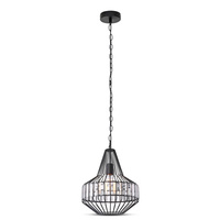 Závěsné svítidlo E27 Kov a krystaly D:30x36cm Závěsné VT-7334 V-TAC
