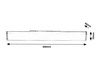 Nástěnné svítidlo LED Koupelnové svítidlo 14W 1220lm 3000K Chrom IP44 Moderní Danton 6270 Rabalux