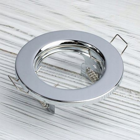 Halogenová Podhledové svítidlo GU10, MR16 Stálá Kulatá Chrom Plech ARDALI LUMILED