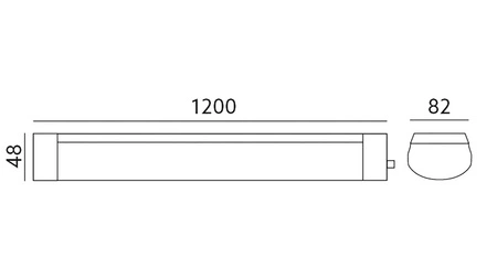 LED hermetické lineární svítidlo 36W 3600lm IP65 120cm Neutrální 4000K