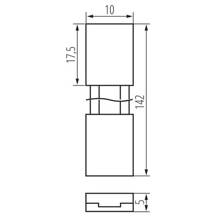 Konektor LED pásku jednostranný P8 14,1cm 12-24V CON Kanlux 10ks.