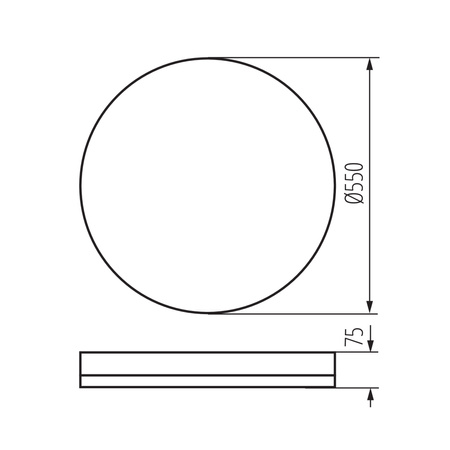 Plafond LED stropní panel Povrchové svítidlo 37W 2560lm CCT White Pilot Stmívatelné Anbar Kanlux
