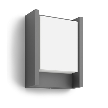 Zahradní nástěnná LED lampa ARBOUR 3,8W 2700K teplá bílá IP44 Anthracite PHILIPS
