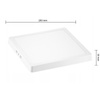 LED panelové stropní svítidlo 24W 1920lm 2700K Warm Surface Mounted Square White Proma Masterled