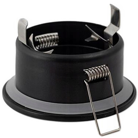 HALOGENOVÉ svítidlo vestavné do koupelny podhled Hermetický GU10 černý IP44 PEVNÉ