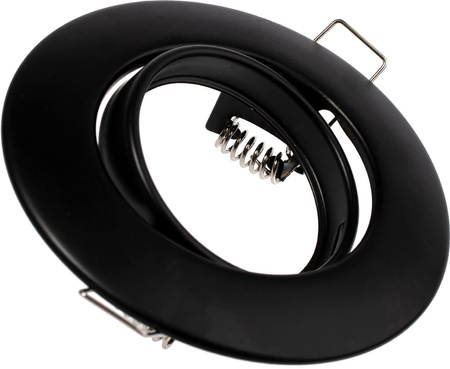 3x GOLDLUX (Polux) kulatá černá pohyblivá halogenová žárovka + GU10 3.5W LED žárovka