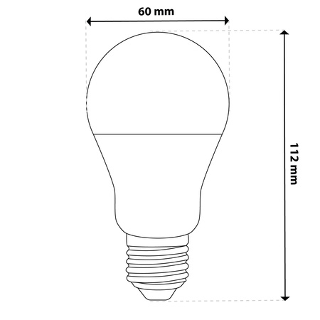 6x LED žárovka E27 A60 2,5W = 25W 275lm 6500K studená bílá 260° LUMILED