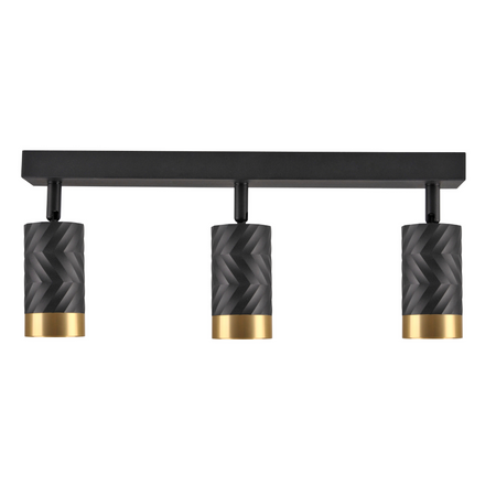 Nástěnné a stropní bodové svítidlo 3x GU10 Black Gold ARRAS Sanico Goldlux