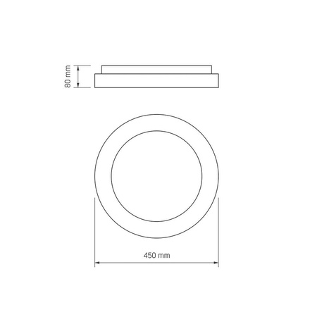 LED Plafond Surface mounted 72W 7500lm 2700-6000K CCT + RGB White Dimmable + EDGE Remote Control Videx