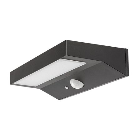 Zahradní LED solární nástěnné svítidlo KORANA 6W 4000K IP44 Down with Motion Sensor Black RABALUX