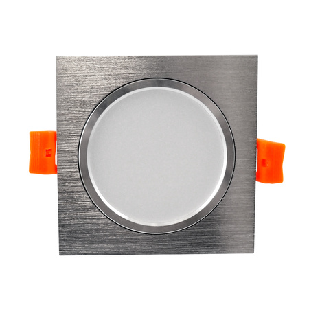 Čtvercové vestavné svítidlo VENUS LED stříbrná 7W 570lm Teplá bílá 3000K GOLDLUX (Polux)