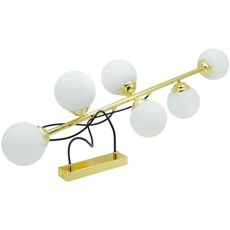 Stropní závěsné svítidlo 6xE27 GOLD PALLE Skleněná lustrová stínidla