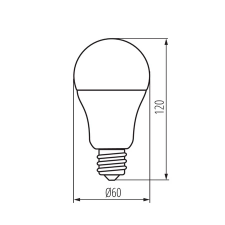 LED žárovka E27 A60 13W = 100W 1520lm 3000K Warm Kanlux