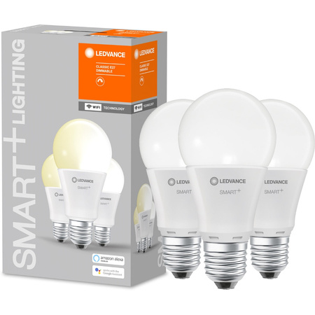 3x LED žárovka E27 A75 14W 1521lm 2700K Teplá bílá LEDVANCE SMART+ WiFi Stmívatelné