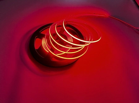 LED pásek 12V COB 45W 480LED 2835 Červený 8mm 5m ECOLIGHT