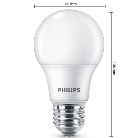 LED žárovka E27 A60 7W = 50W 720lm 6500K Cold 150° Essential Philips