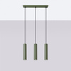 Stropní závěsné svítidlo Tuba Spot 3x GU10 Olive Lagos Ocean Green SL.1486 Sollux