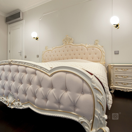 Nástěnné nástěnné svítidlo Povrchová montáž G9 Black Gold Globe Elegance Kobi