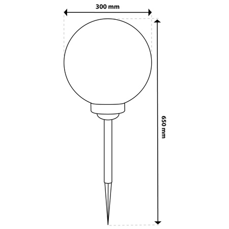LED ATRIS Solární zahradní lampa poháněná nadzemní bílou koulí 30 cm RGB LUMILED