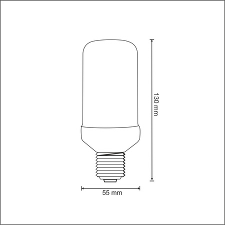 LED žárovka T60 E27 3W lm 1400K Warm 270° Decorative FLAME Sanico Goldlux