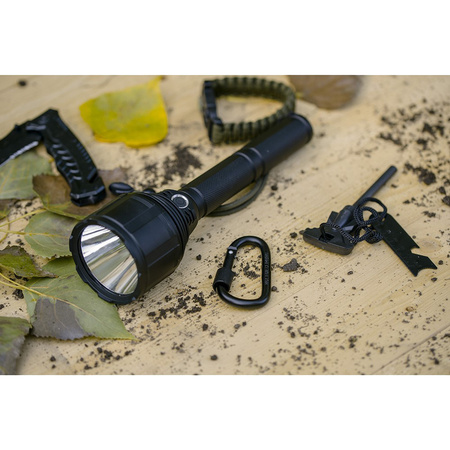 Taktická dobíjecí vojenská LED svítilna ruční USB XHP9090 3000lm dlouhá Pro VA0043 Vayox