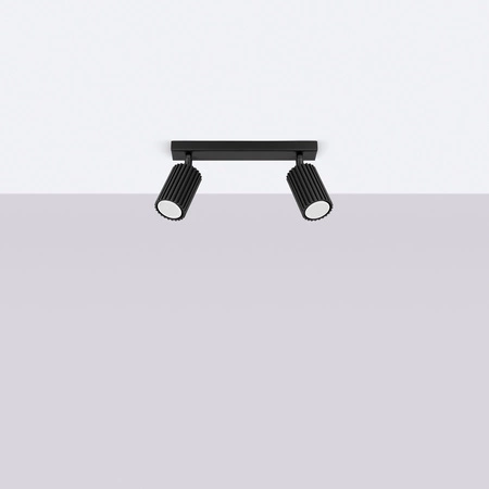 Bodové reflektorové stropní svítidlo Tuba 2x GU10 Black Carbon Deep Space SL.1580 Sollux