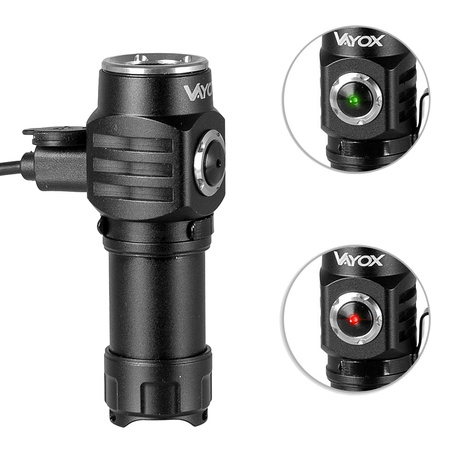 LED čelovka kapesní svítilna USB dobíjecí ruční 500lm VA0033 VAYOX