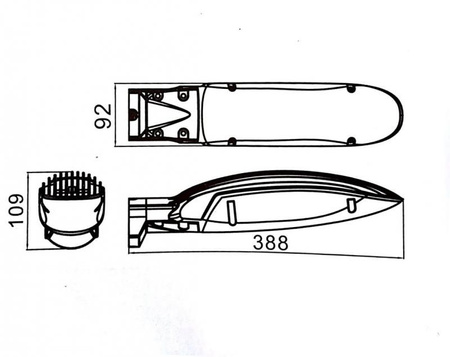 Venkovní zahradní fasádní lampa LED člun LS-LT-3A 26W 2250lm 3000K Su-Ma