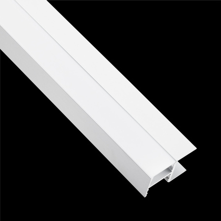 Nábytkový Eloxovaný Hliníkový Profil pro LED Pásky KM48, Stříbrný 2m + Mléčná Krytka + Záslepky LUMILED