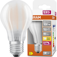 LED žárovka E27 A60 11W = 100W 1521lm 2700K Warm 300° Filament Dimmable OSRAM SUPER STAR