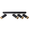 Nástěnné a stropní bodové svítidlo 4x GU10 Black Gold FADO Sanico Goldlux