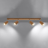 Stropní svítidlo ZEKE 4xGU10 Reflektor Halogenové svítidlo 80cm dub SOLLUX