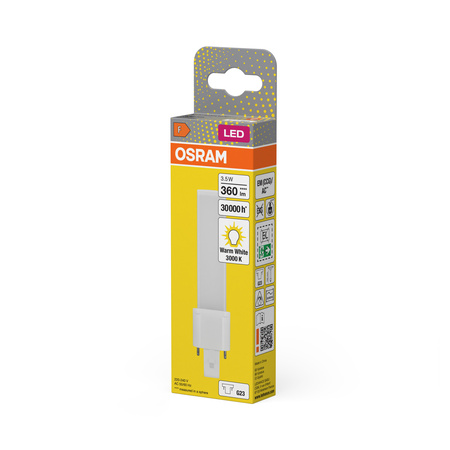 LED zářivka G23 3,5W = 7W 360lm 3000K Warm 120° DULUX LED S EM & AC Osram