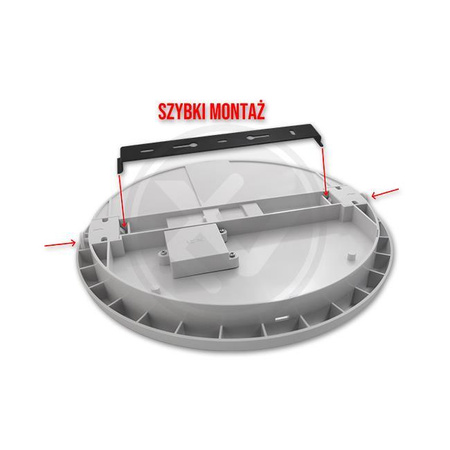 Plafond LED stropní svítidlo do koupelny Povrchová montáž 22W lm 4000K Neutrální 120° se senzorem pohybu Kulaté bílé IP65 Midas Masterled