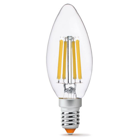 LED žárovka E14 C35 svíčka 6W = 60W 806lm 4000K neutrální bílá 360° FILAMENT Videx