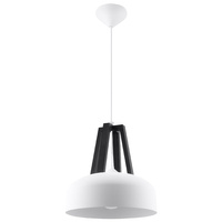 LED závěsné stropní svítidlo CASCO E27 bílé černé SOLLUX