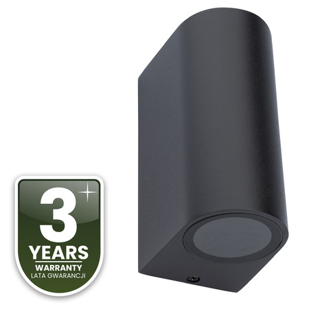 Zahradní nástěnná lampa 2x GU10, Černá ALLIUM LUMILED