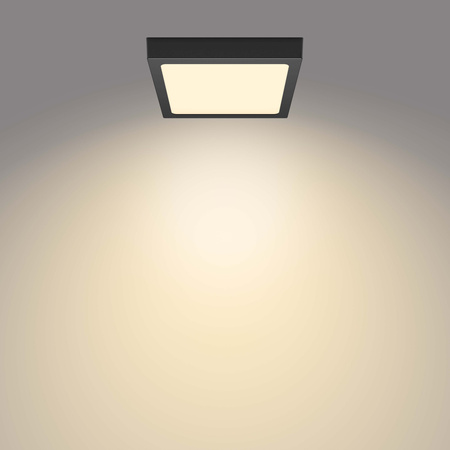 Plafond Panelová LED přisazená stropní lampa MAGNEOS 12W 2700K 21cm Černá Downlight Square PHILIPS