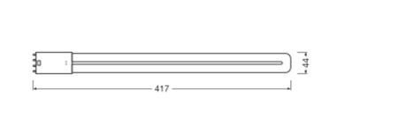 LED zářivka 2G11 8W = 18W 1000lm 6500K studená bílá 140° DULUX Osram