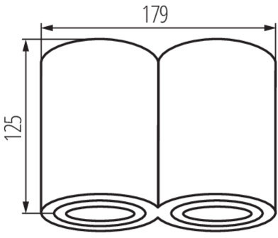 Přisazené halogenové pohyblivé SPOT svítidlo kulaté BORD 2xGU10 matná černá IP20 Kanlux
