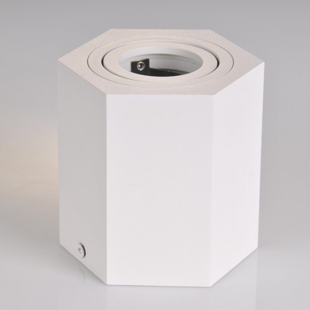 Hexagon GU10 LED pohyblivé SPOT bílé přisazené stropní svítidlo