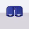 Povrchová montáž 2x GU10 Aluminium Blue Ultramarine Aura Deep Space SL.1810 Sollux