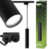 Závěsné závěsné svítidlo Rail 29cm Reflector GU10 LED SOPLO Black LUMILED