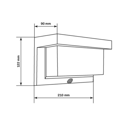 Zahradní LED solární nástěnná lampa TONY 6500K IP44 se senzorem pohybu a soumraku