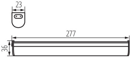 Lineární světlo LED pod skříňku 5W 490lm 4000K neutrální 150° obdélníková bílá Mera Kanlux