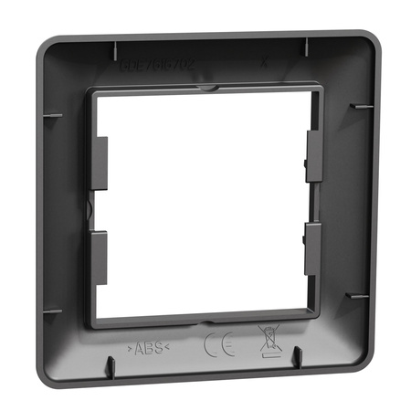 1-násobný horizontální rám pro zásuvku Single Asphora Antracit