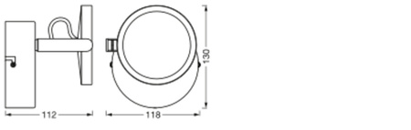 Nástěnné stropní svítidlo LED do koupelny 7,5 W 200 lm CCT 11 cm IP44 Stmívatelné stříbrné SMART+ WiFi Sun@Home Ledvance